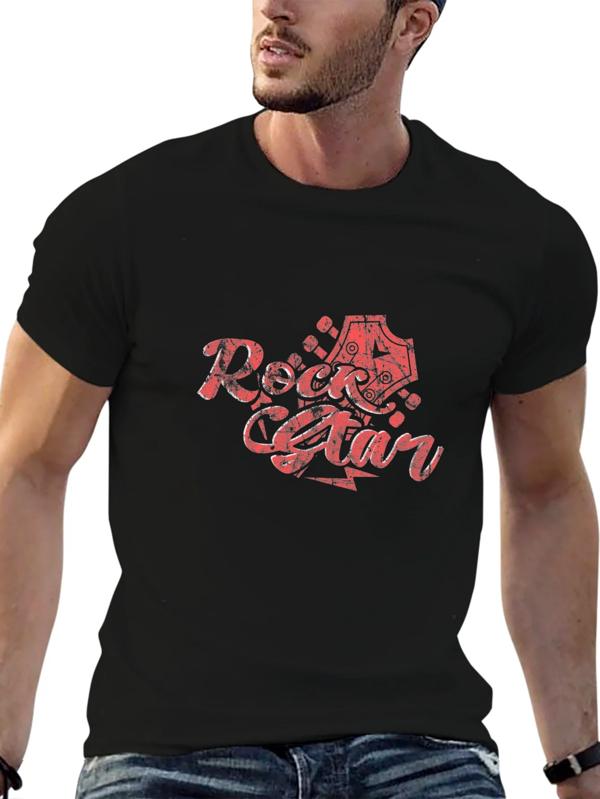 Rock Star Graphic Print T-Shirt - Black product image 6