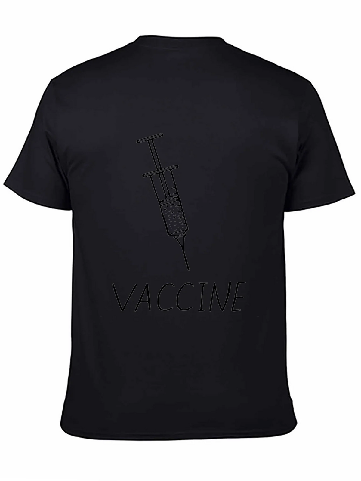 Vaccine Syringe Graphic Tee - Black Unisex T-Shirt product image 4