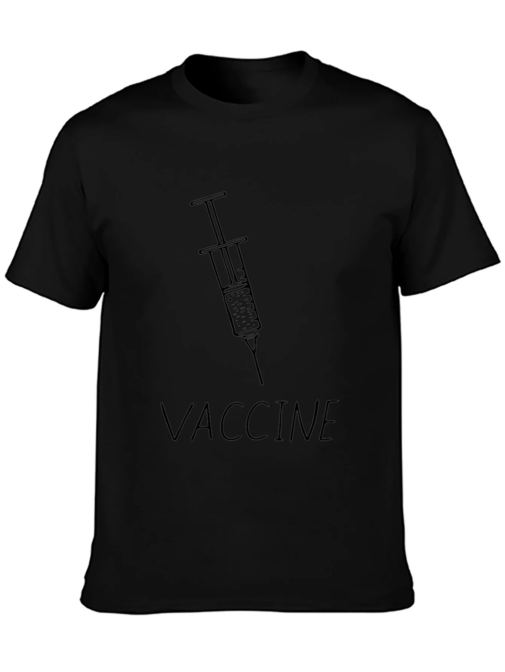 Vaccine Syringe Graphic Tee - Black Unisex T-Shirt product image 3