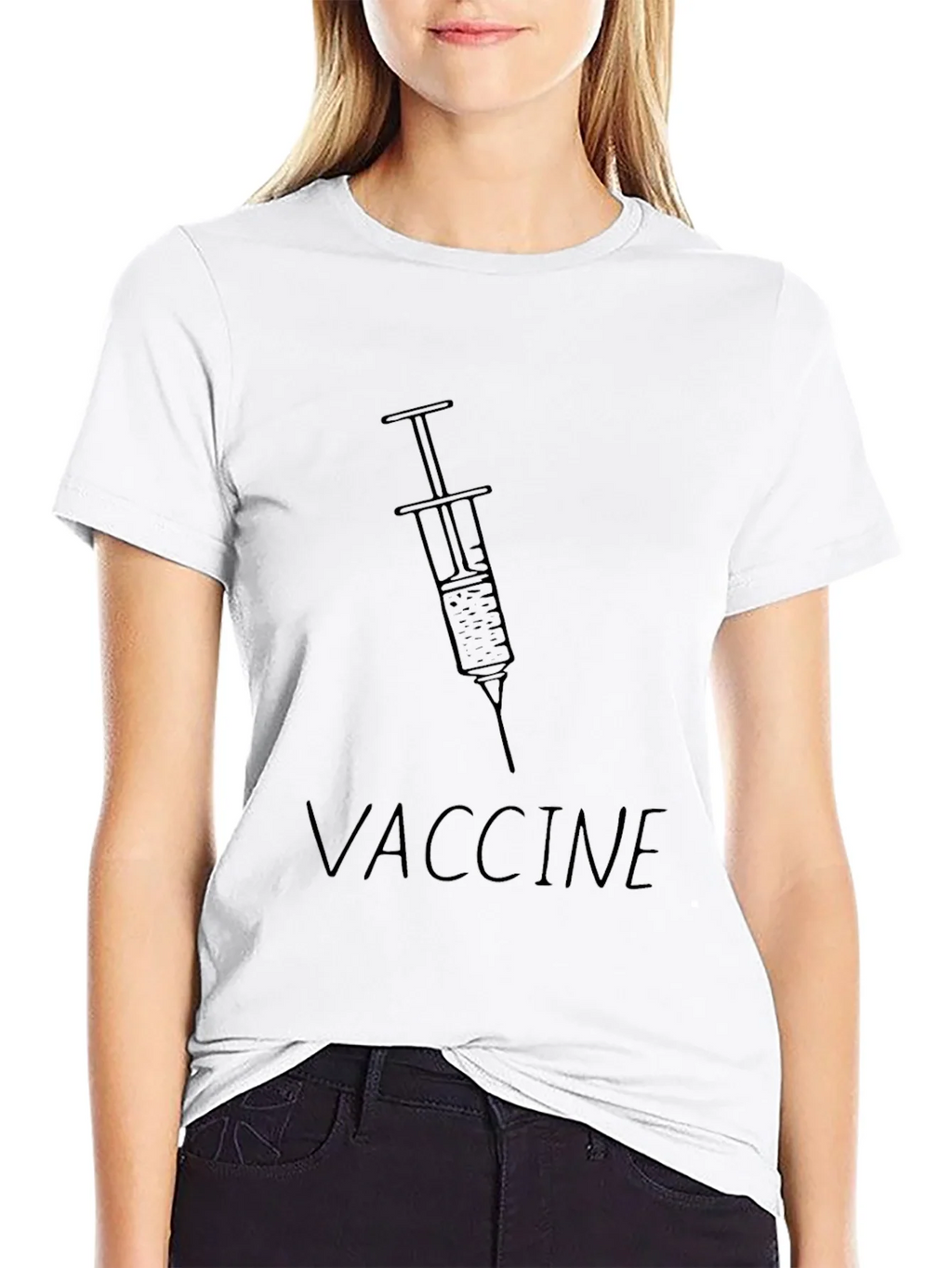 Vaccine Syringe Graphic Tee - Black Unisex T-Shirt product image 8