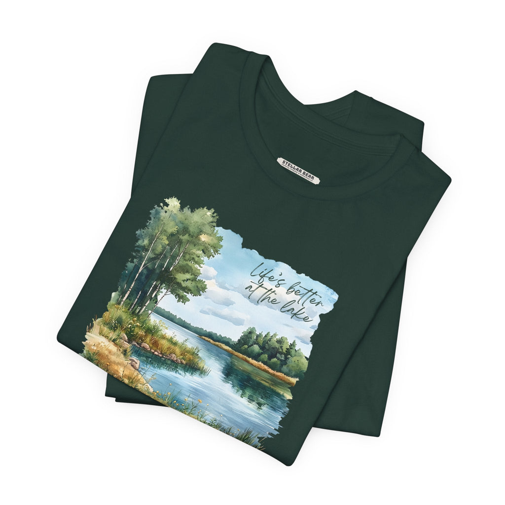 Life's Better at the Lake, Spring Trees Graphic T-Shirt product image 1