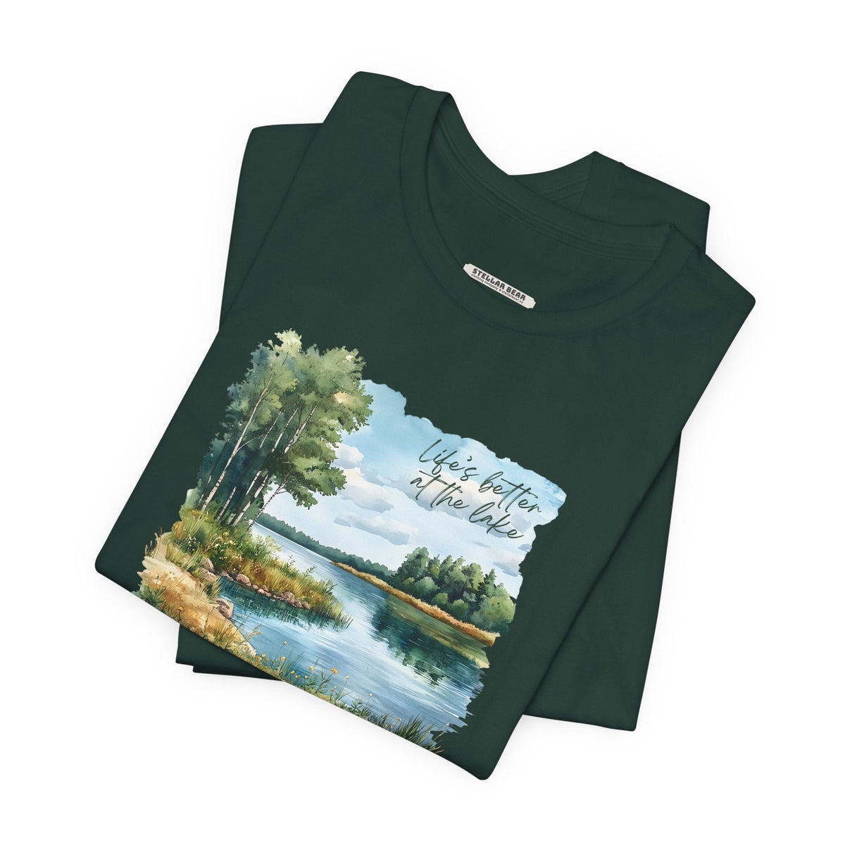 Life's Better at the Lake, Spring Trees Graphic T-Shirt product image 1