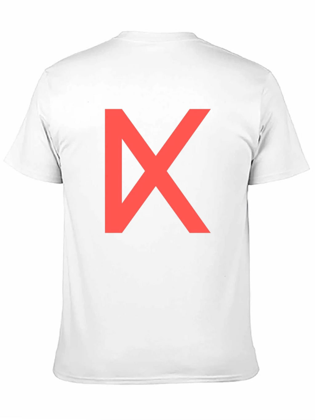 Bold Red Geometric Graphic Print Black T-Shirt product image 10