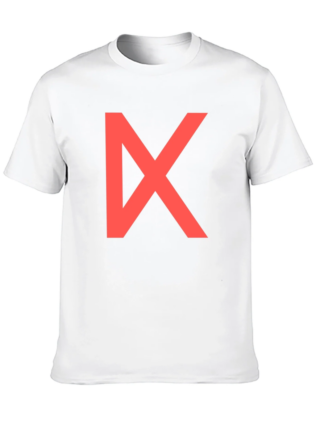 Bold Red Geometric Graphic Print Black T-Shirt product image 9