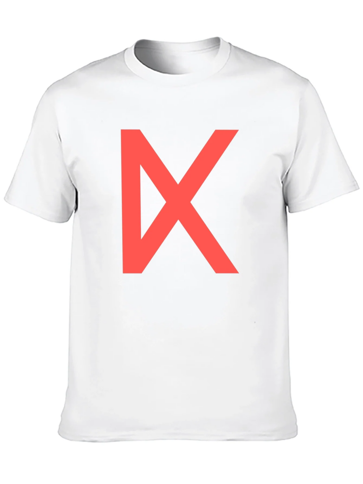 Bold Red Geometric Graphic Print Black T-Shirt product image 9