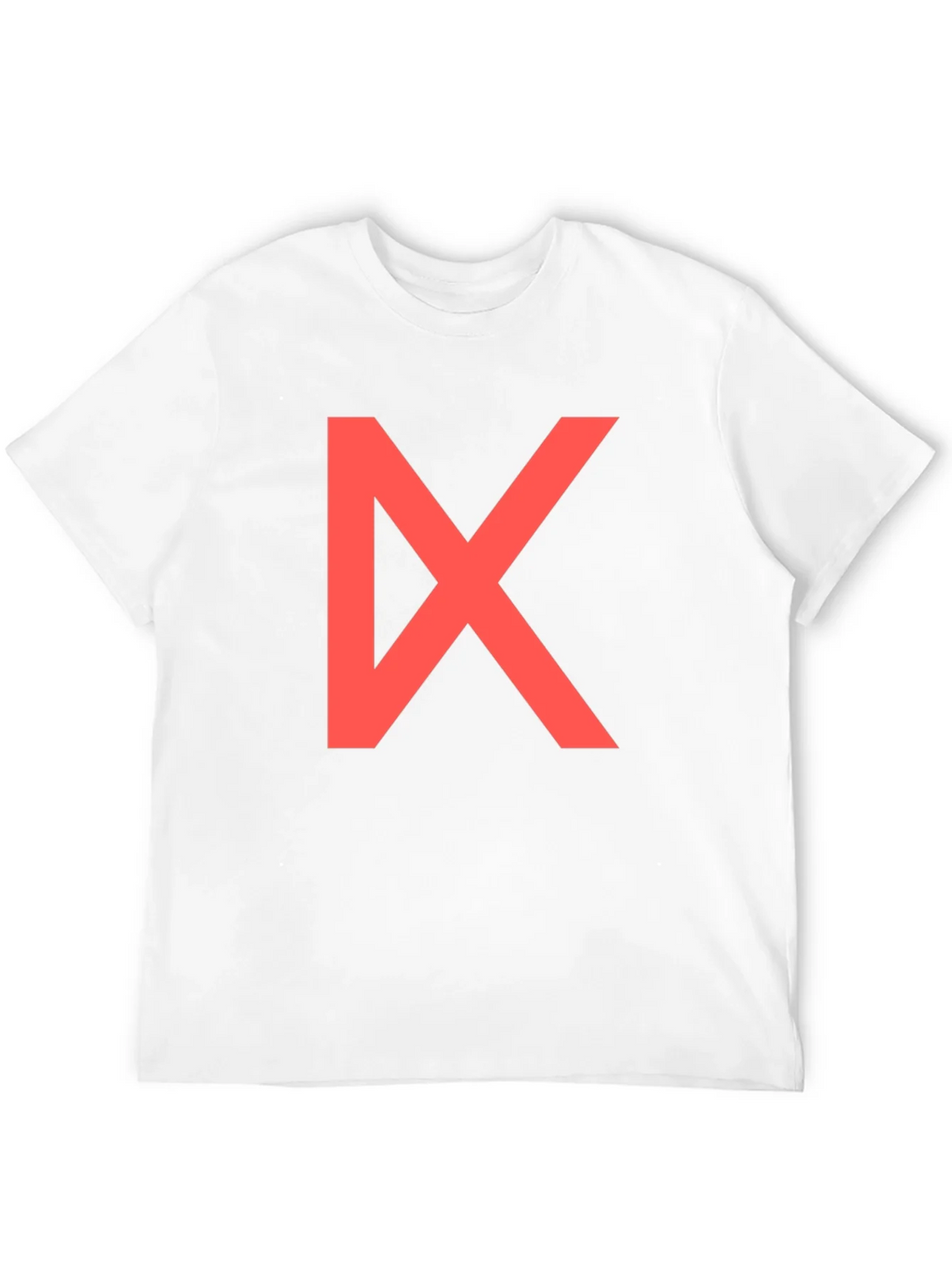 Bold Red Geometric Graphic Print Black T-Shirt product image 11