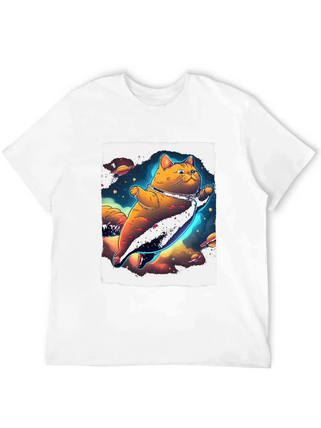 Space Cat T-Shirt - Black Unique Design product image 7