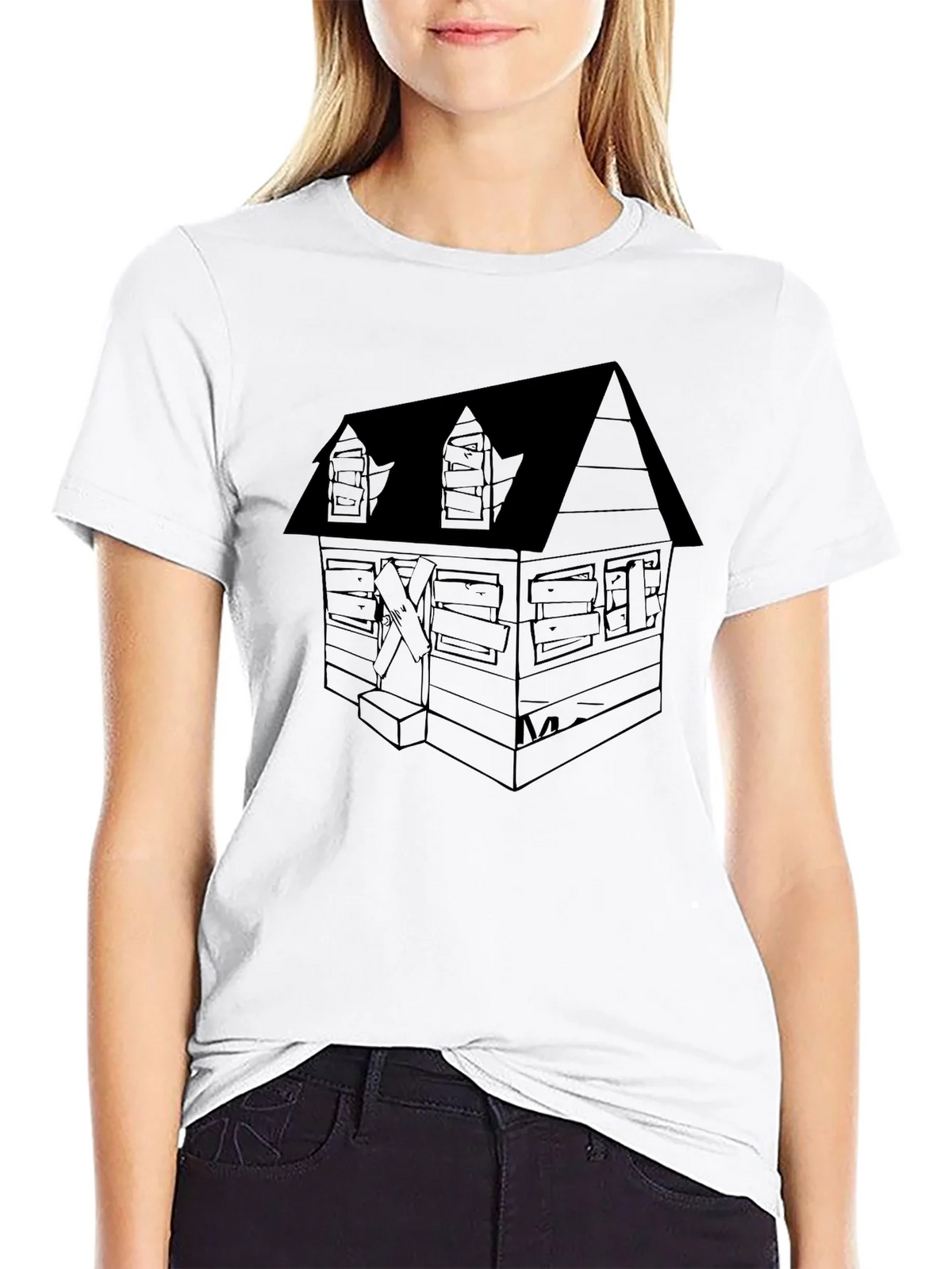 Creepy Cabin Graphic T-Shirt product image 6