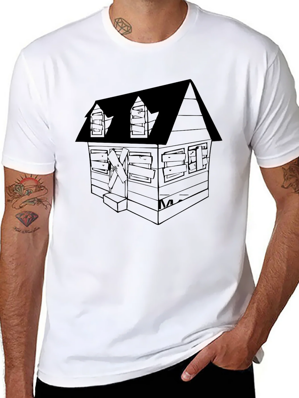 Creepy Cabin Graphic T-Shirt product image 5