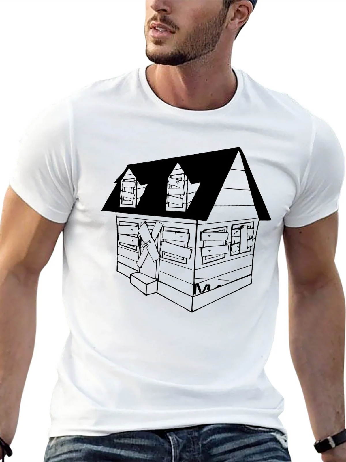 Creepy Cabin Graphic T-Shirt product image 10