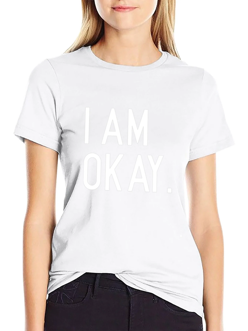 I AM OKAY. Black T-Shirt product image 6