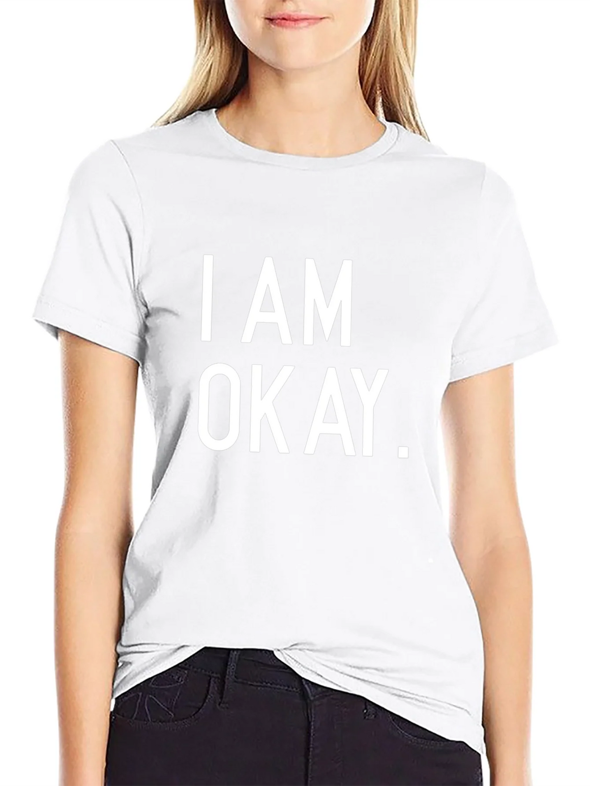 I AM OKAY. Black T-Shirt product image 6