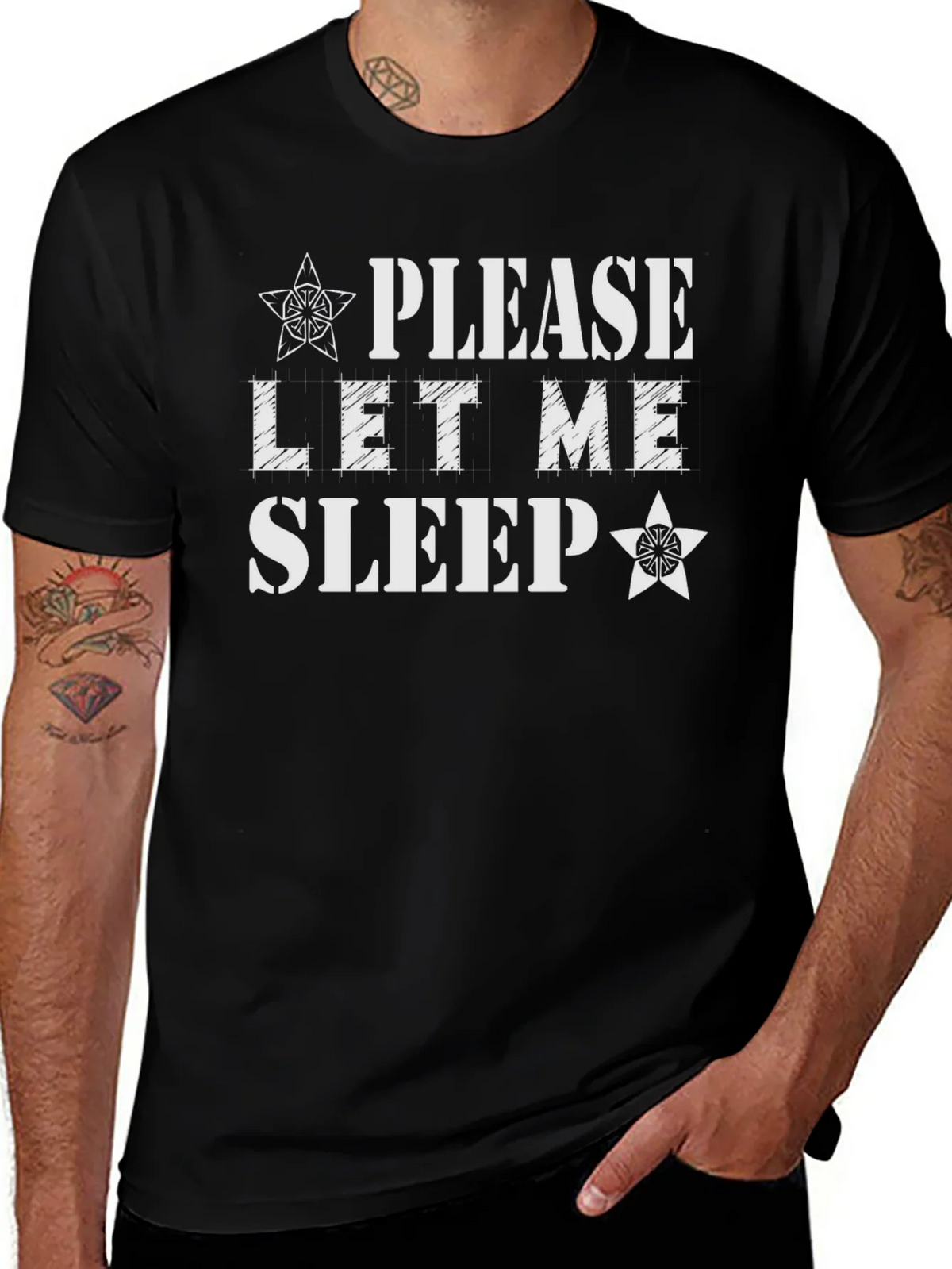 Please Let Me Sleep Graphic Tee - Black product image 1