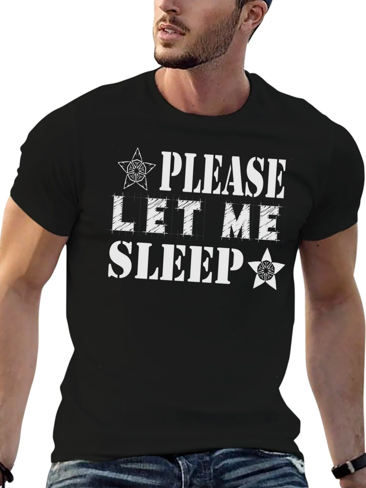 Please Let Me Sleep Graphic Tee - Black product image 6