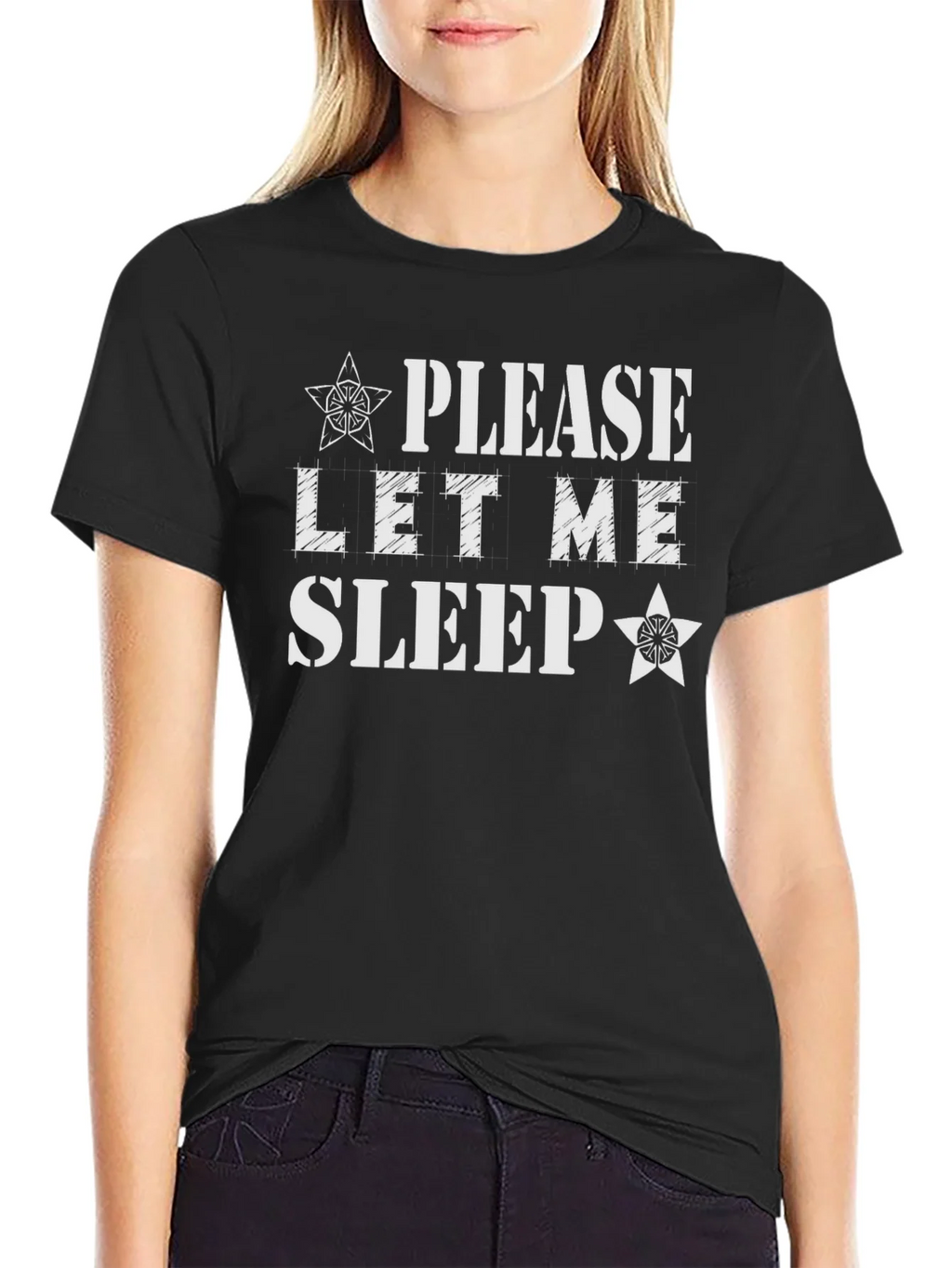 Please Let Me Sleep Graphic Tee - Black product image 2