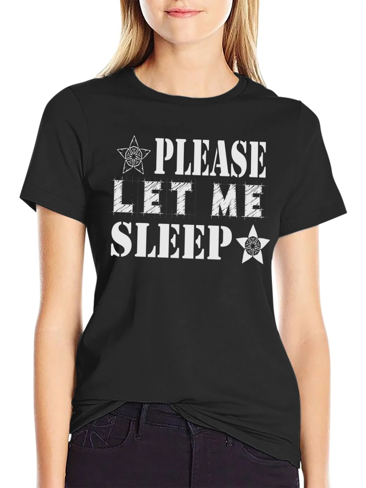 Please Let Me Sleep Graphic Tee - Black product image 2