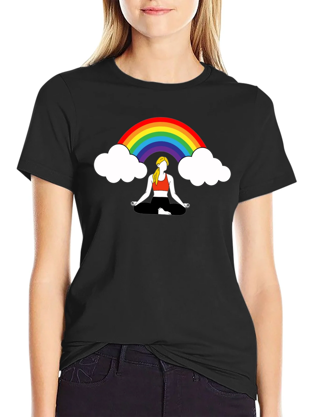 Rainbow Meditation Graphic Tee product image 2
