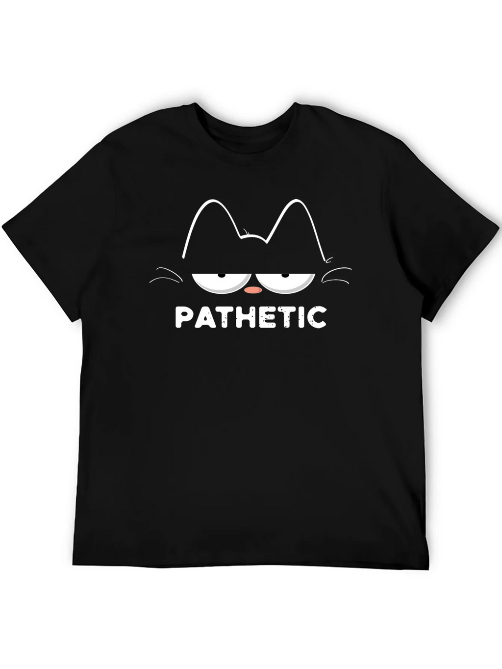 Pathetic Cat Graphic T-Shirt - Black product image 5