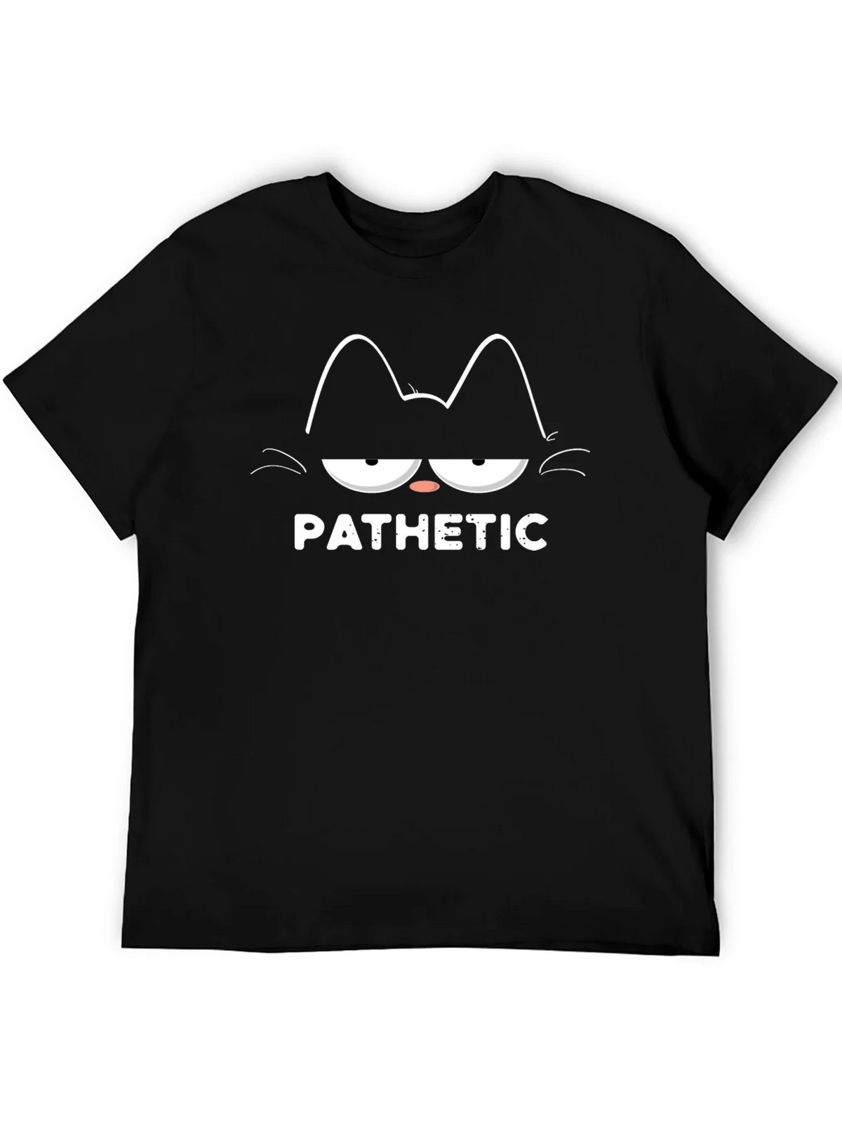 Pathetic Cat Graphic T-Shirt - Black product image 5