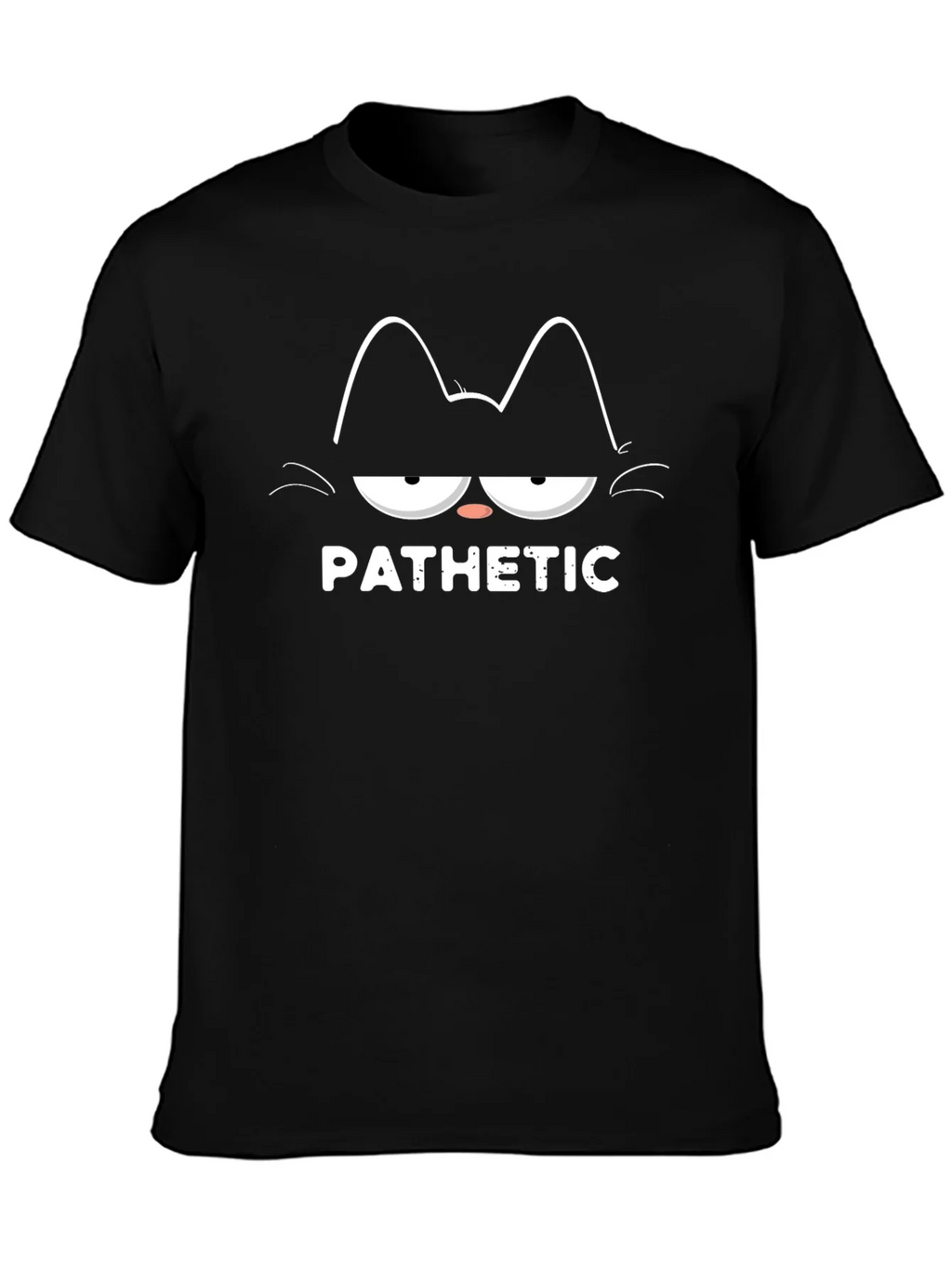 Pathetic Cat Graphic T-Shirt - Black product image 3