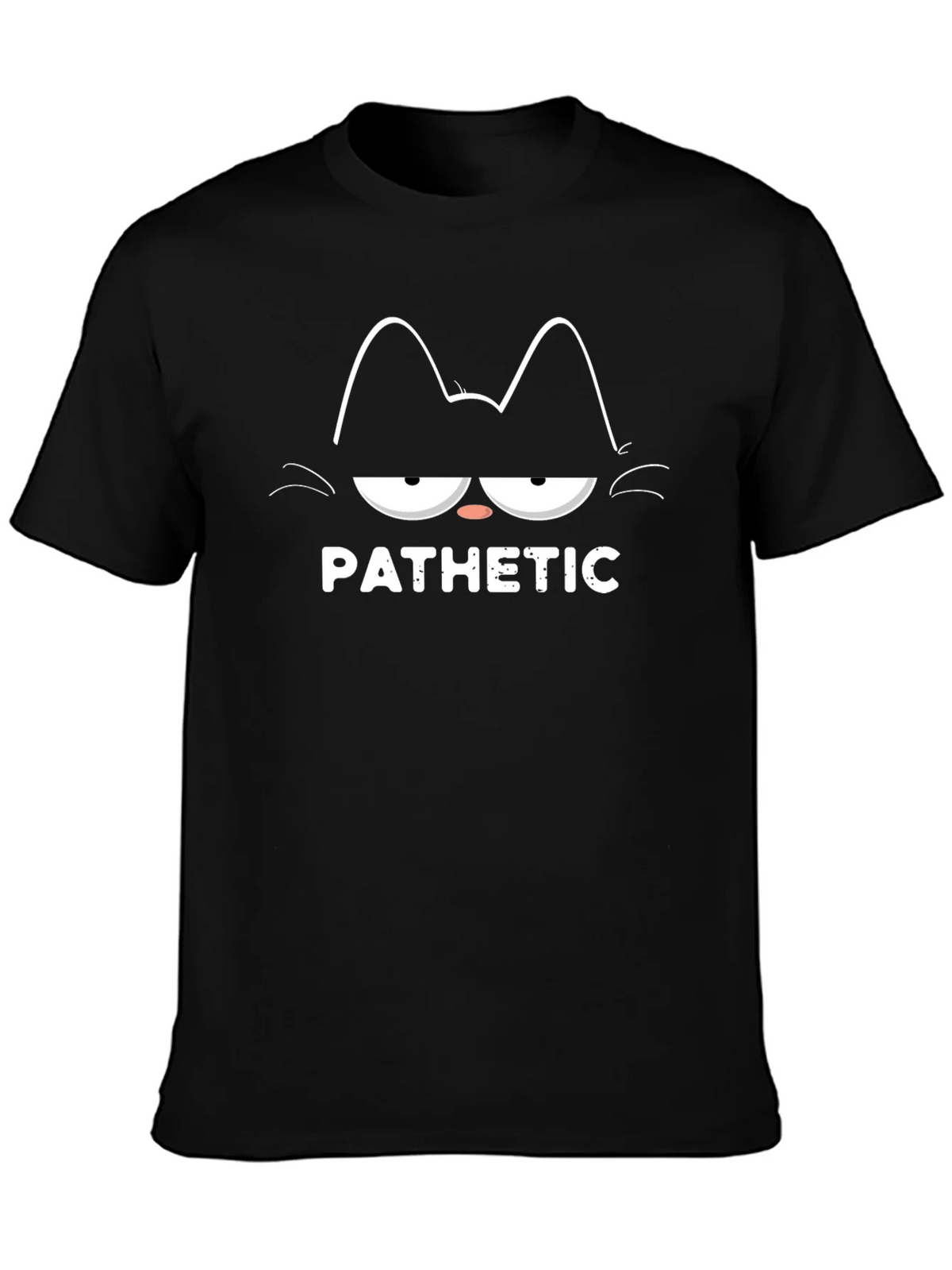 Pathetic Cat Graphic T-Shirt - Black product image 3