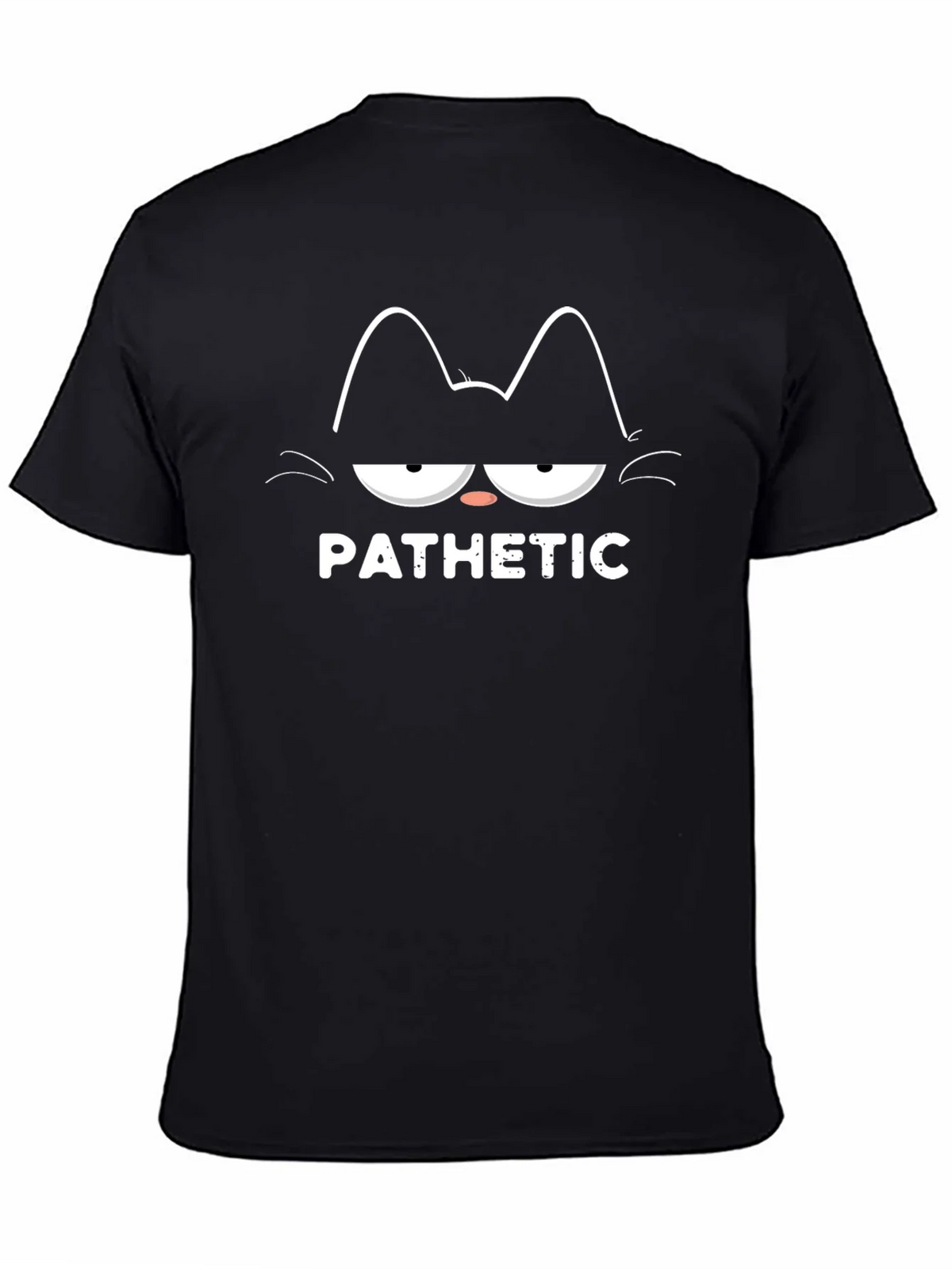 Pathetic Cat Graphic T-Shirt - Black product image 4