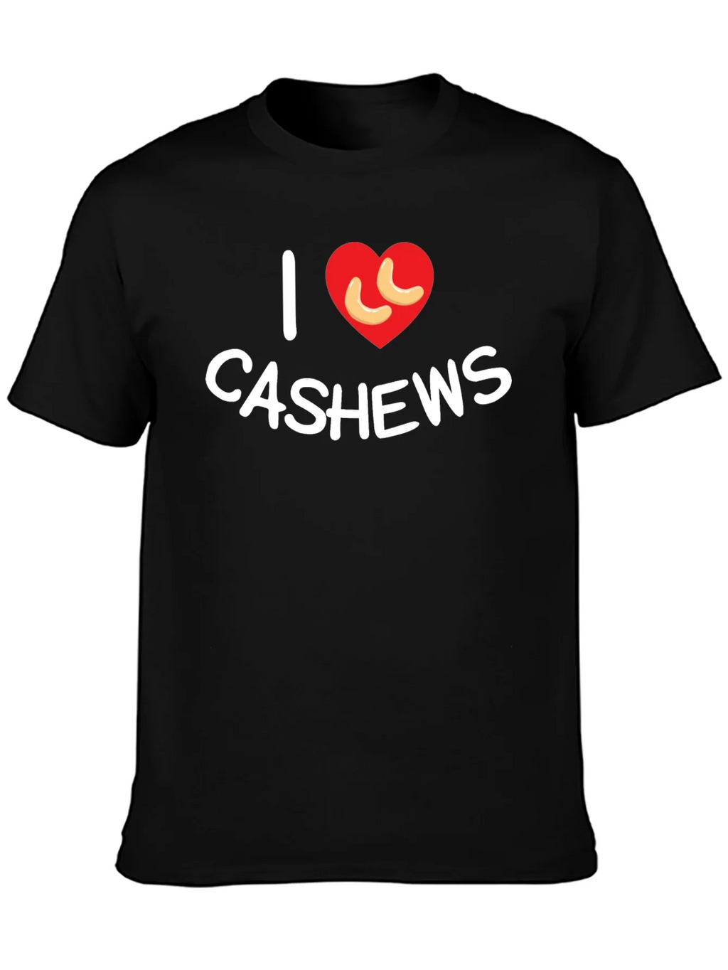 I Heart Cashews Black T-Shirt - Nut Lover Tee product image 3