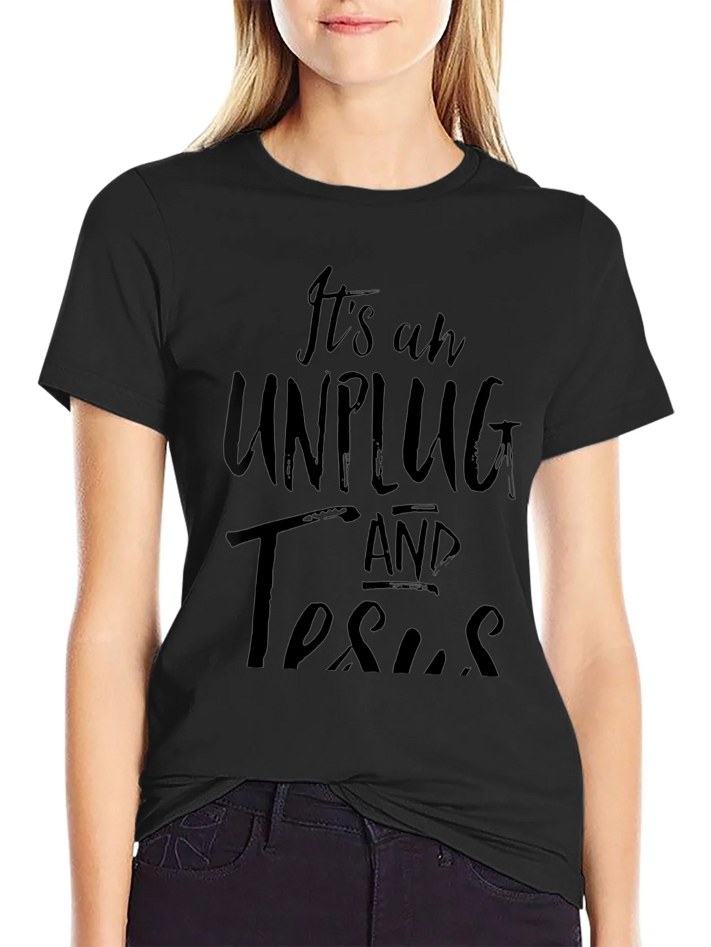 Unplug and Trust Jesus Graphic Tee product image 1