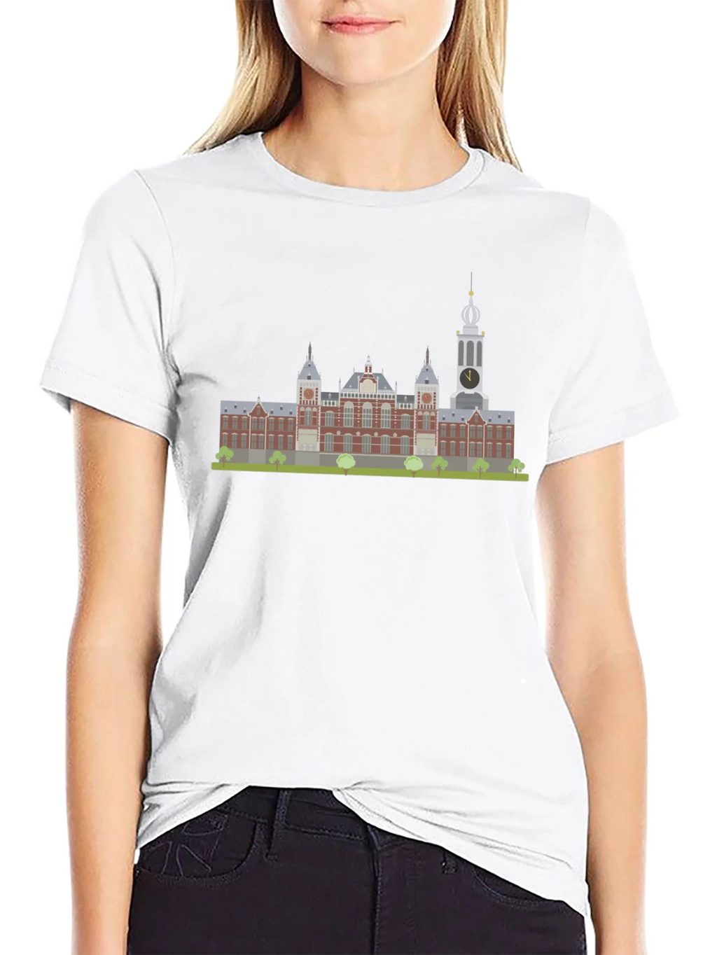 Amsterdam Building Graphic Tee - Black product image 8