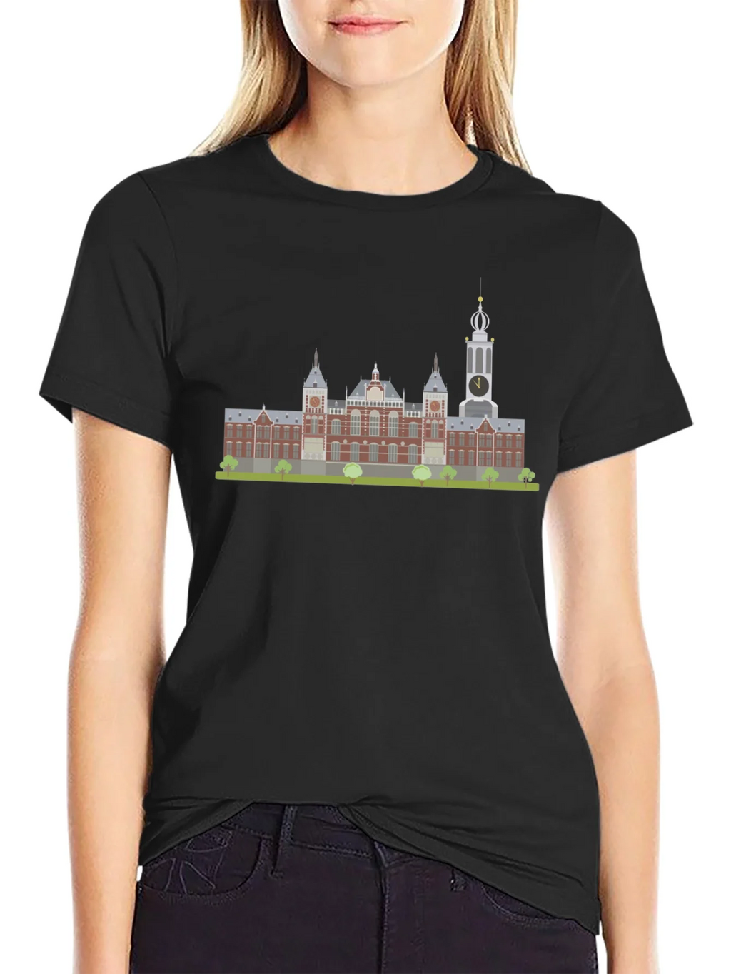 Amsterdam Building Graphic Tee - Black product image 2
