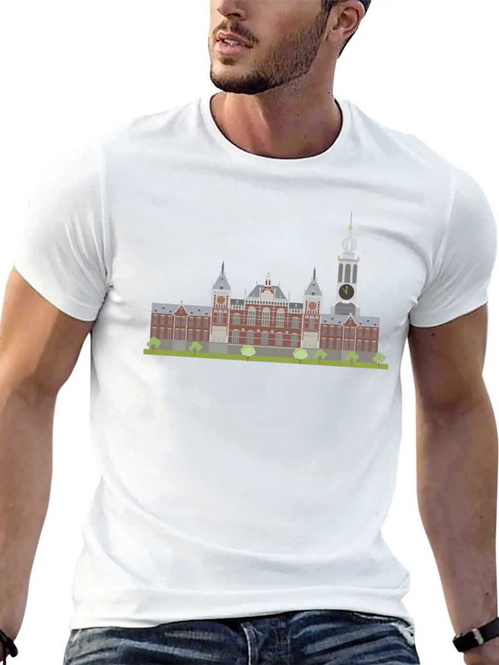 Amsterdam Building Graphic Tee - Black product image 12
