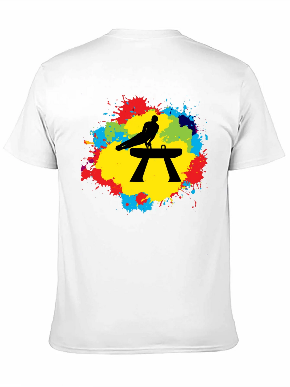 Gymnast Pommel Horse T-Shirt - Colorful Splash Design product image 10