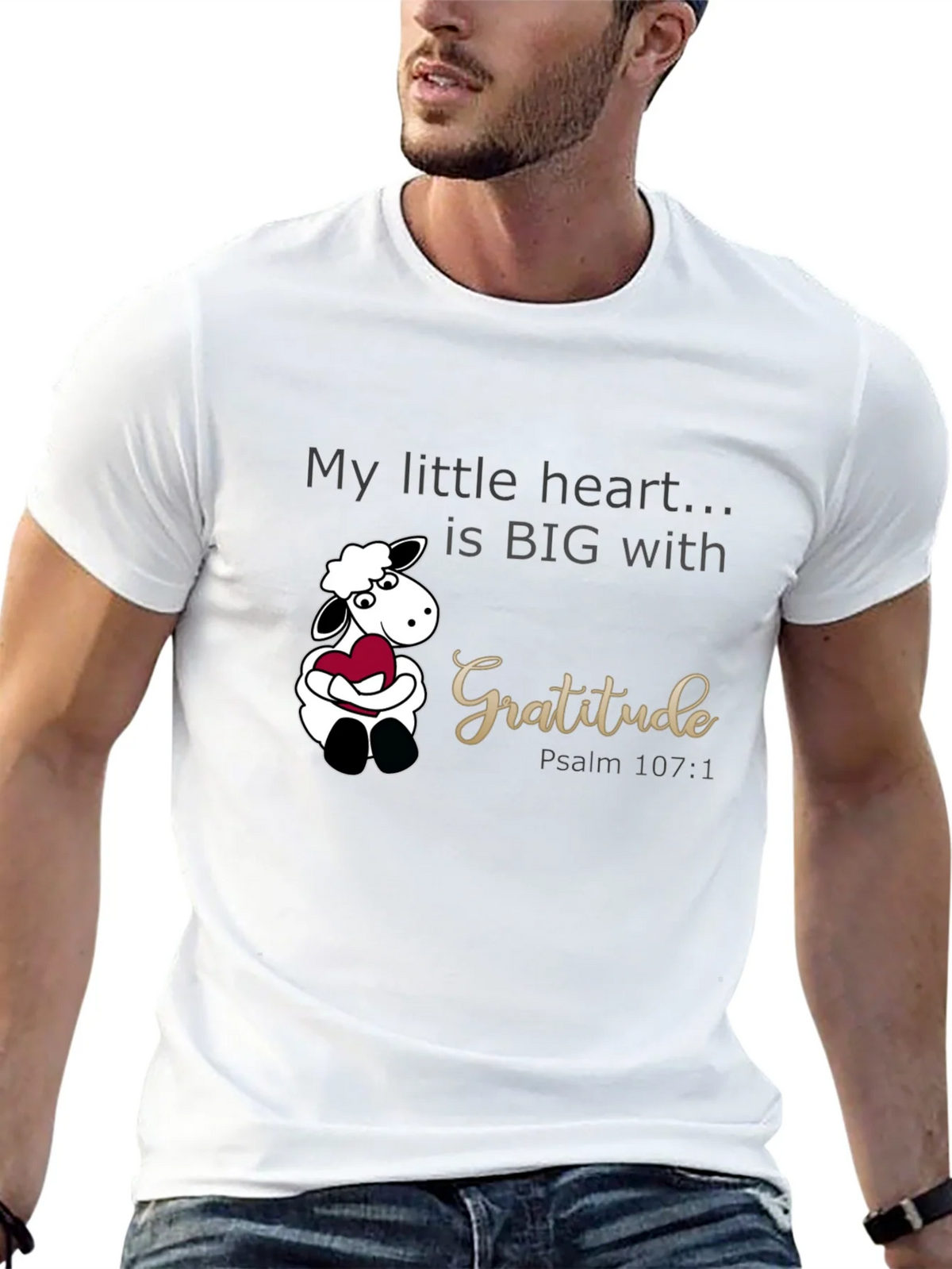 Gratitude Heart Sheep Graphic Tee product image 12