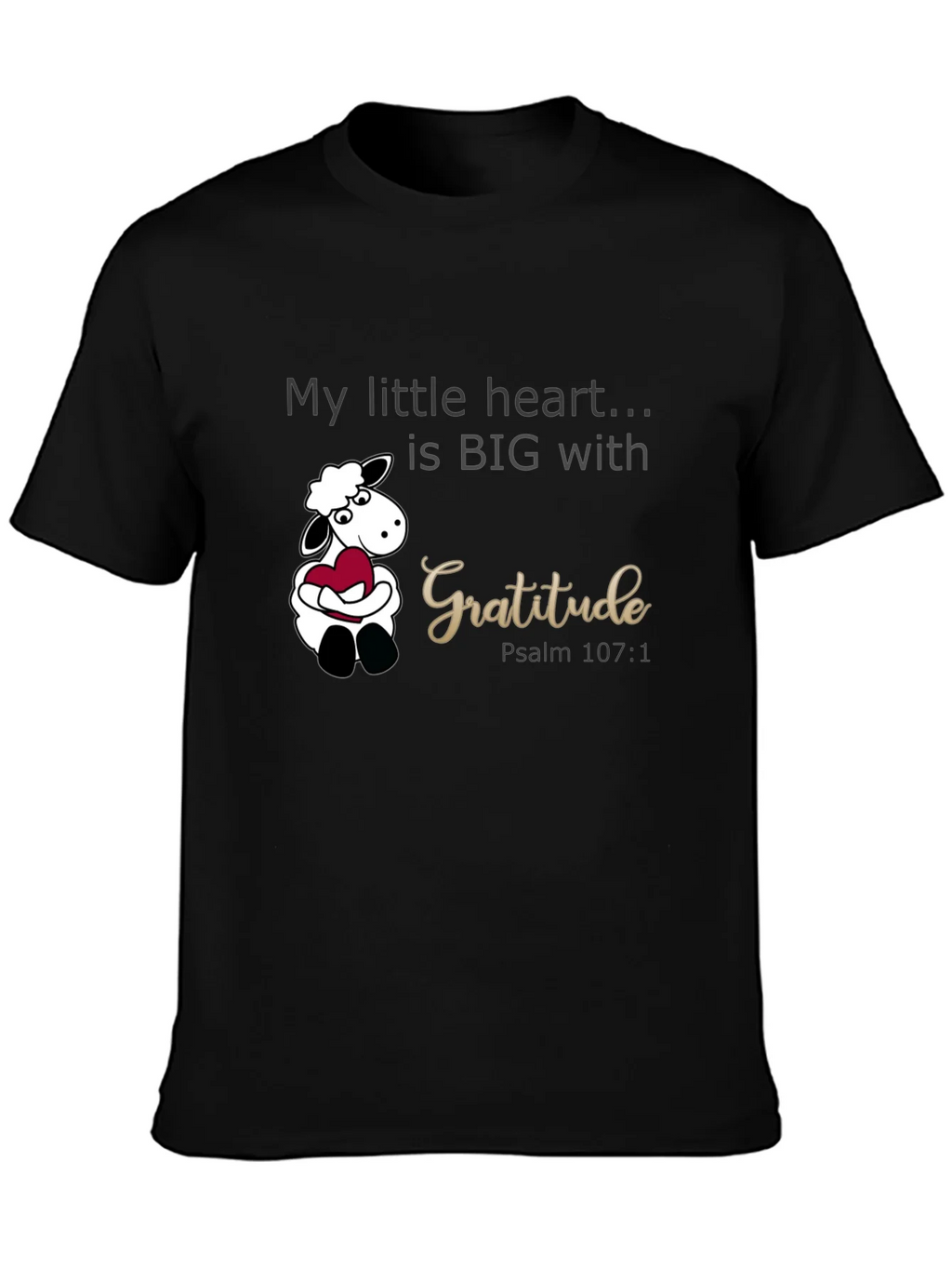 Gratitude Heart Sheep Graphic Tee product image 3
