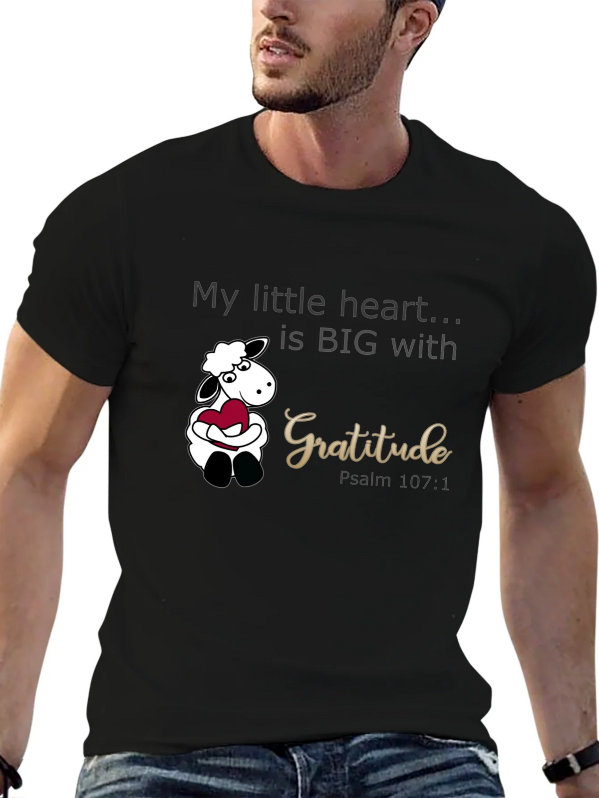 Gratitude Heart Sheep Graphic Tee product image 6