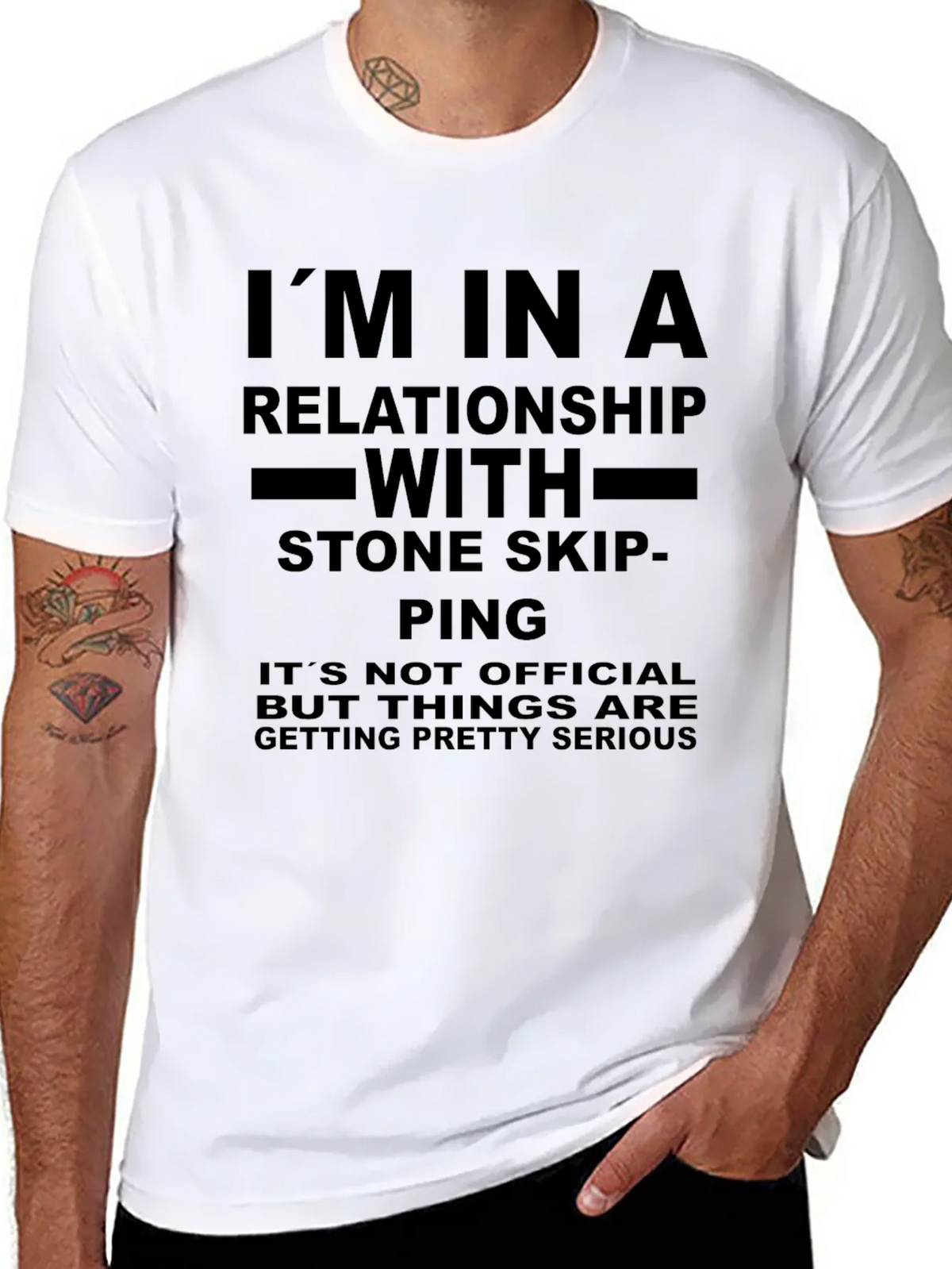 Stone Skipping Relationship T-Shirt Funny product image 7