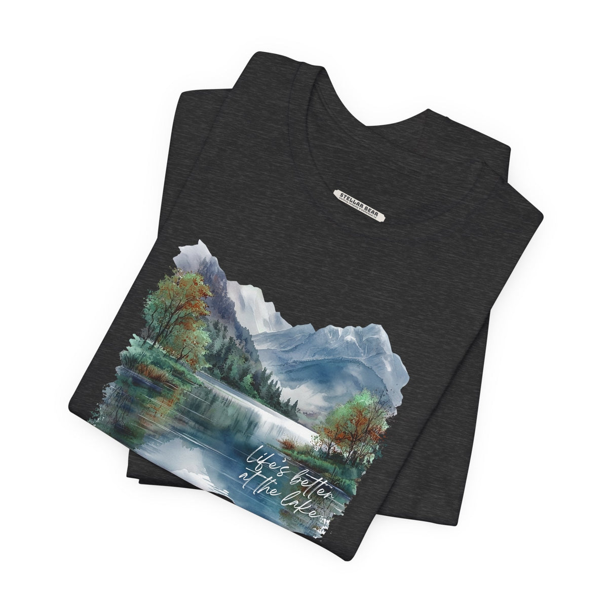 Life's Better at the Lake, Fall Trees Graphic T-Shirt product image 5