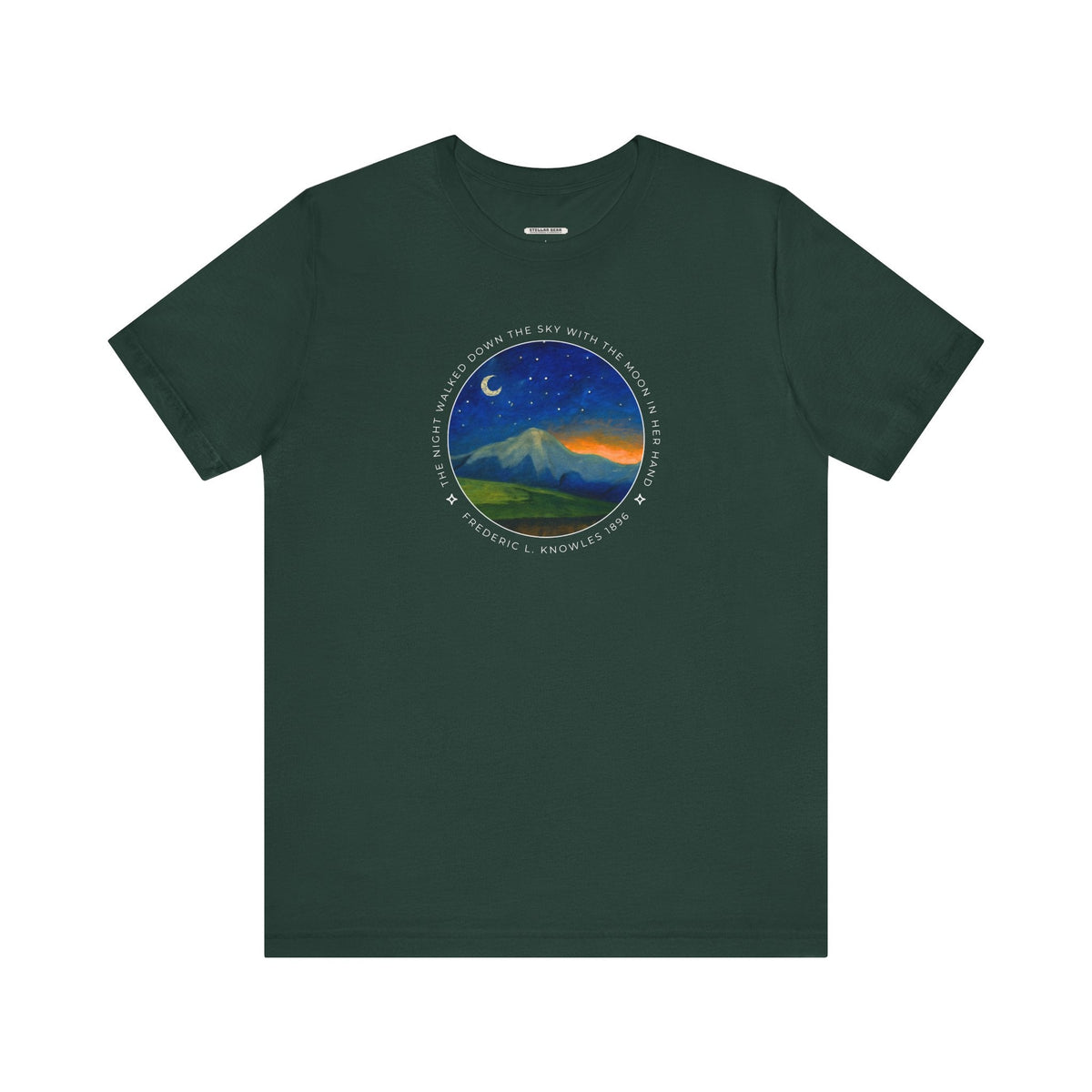 The Night Walked Down Sky Graphic Quote T-Shirt (Fredric L. product image 11
