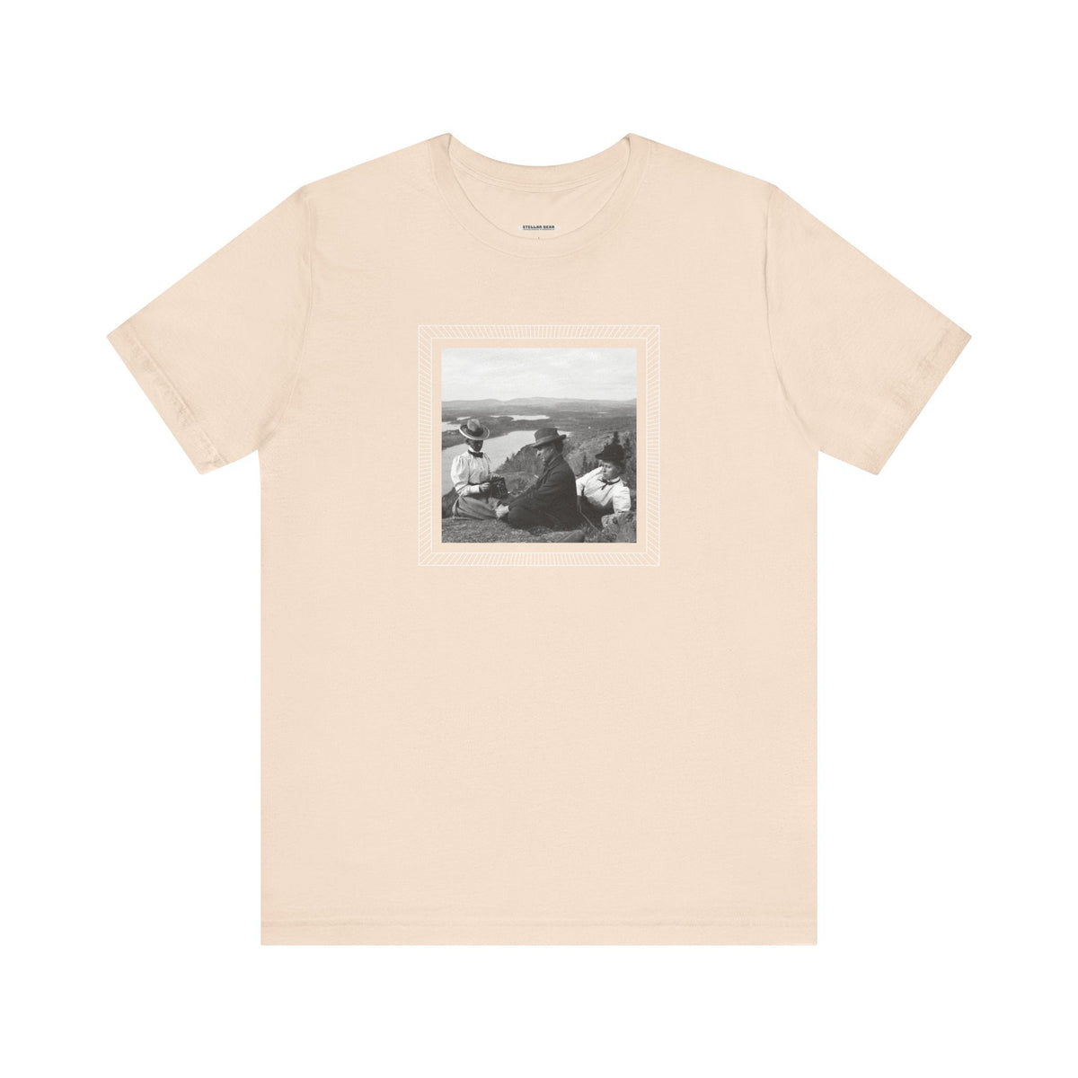 Friends on a Hill with a Camera 1899 Vintage Graphic T-Shirt product image 12