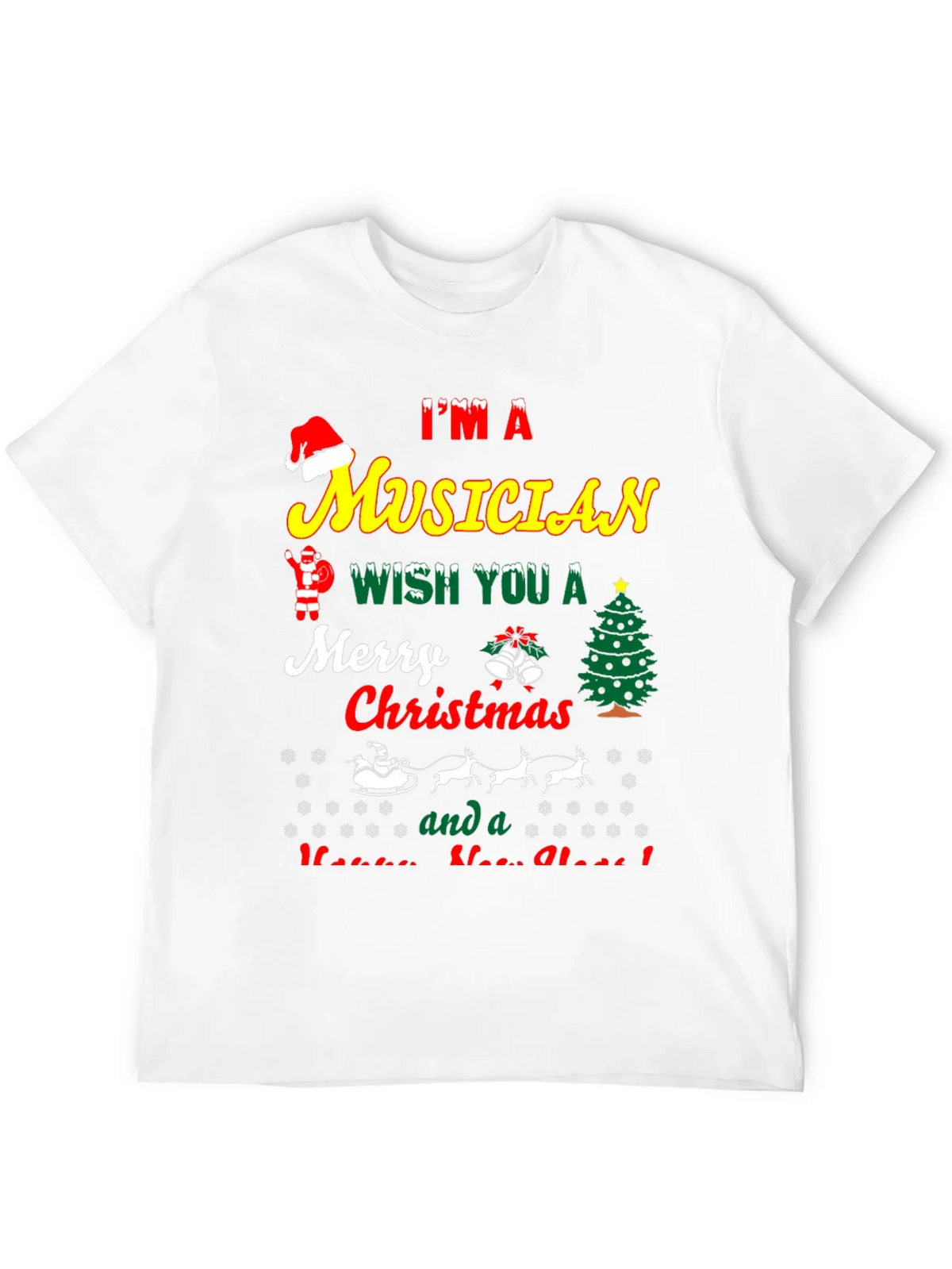 Im a Musician Merry Christmas T-Shirt product image 11