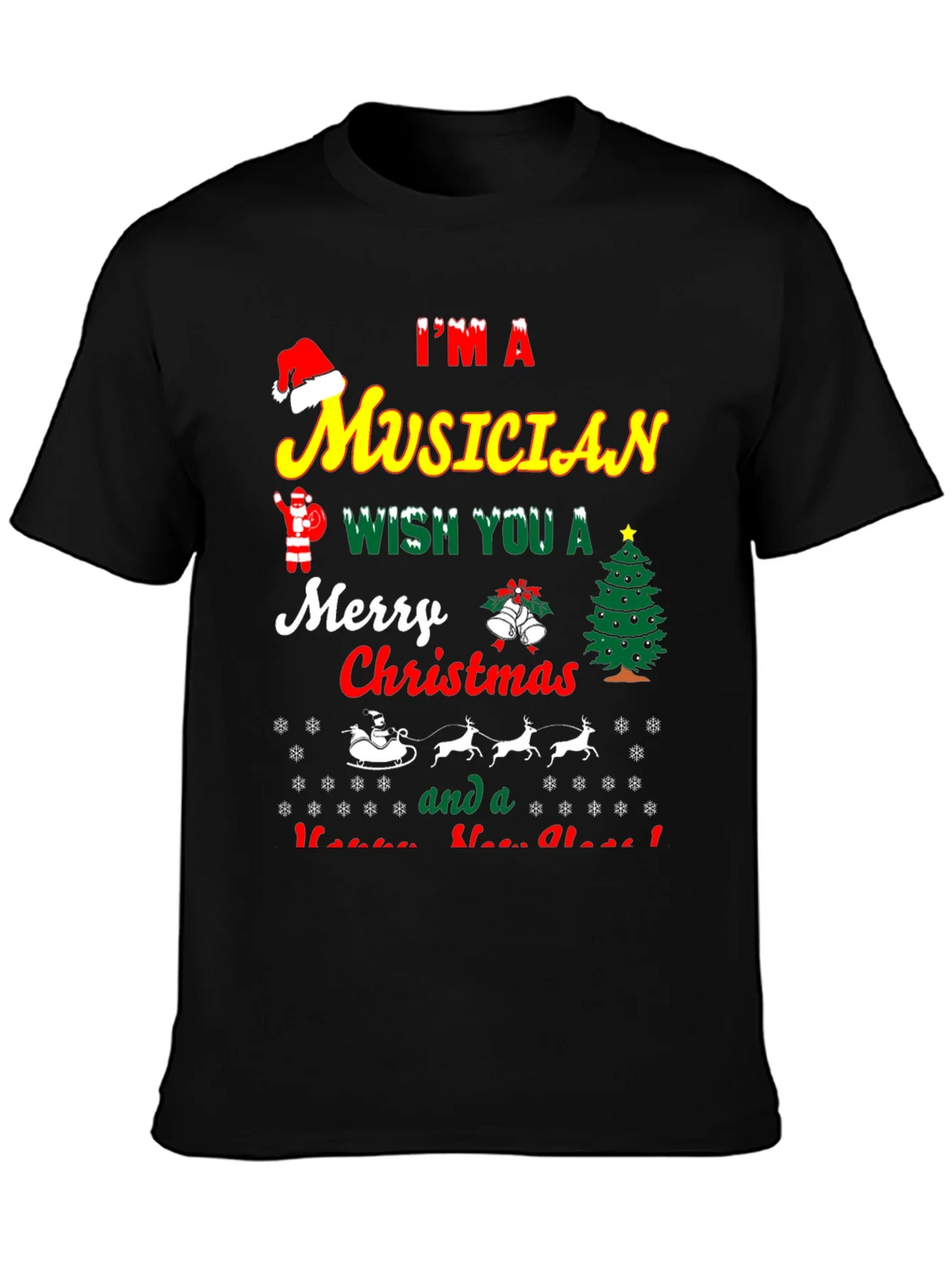 Im a Musician Merry Christmas T-Shirt product image 3