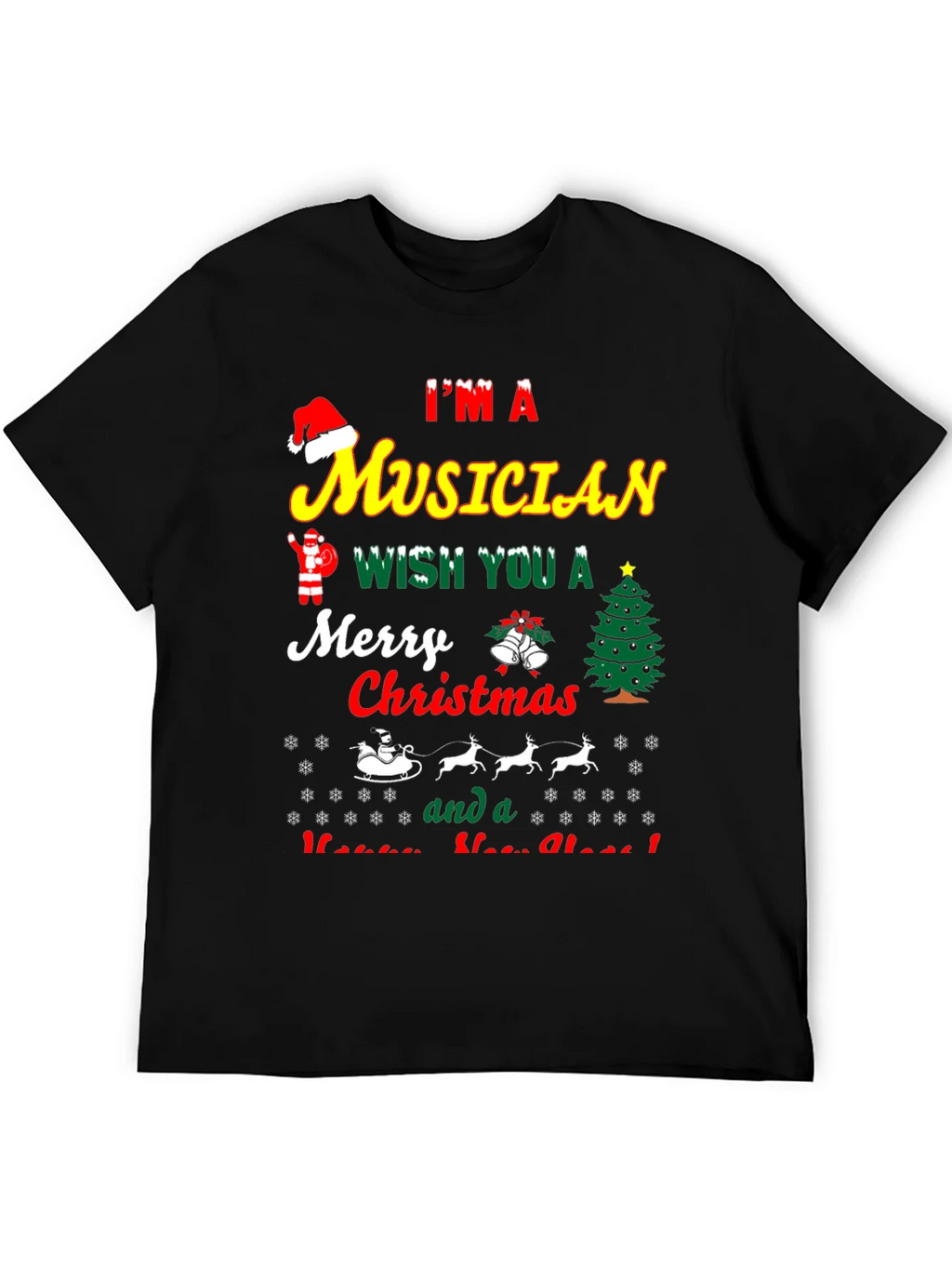 Im a Musician Merry Christmas T-Shirt product image 5