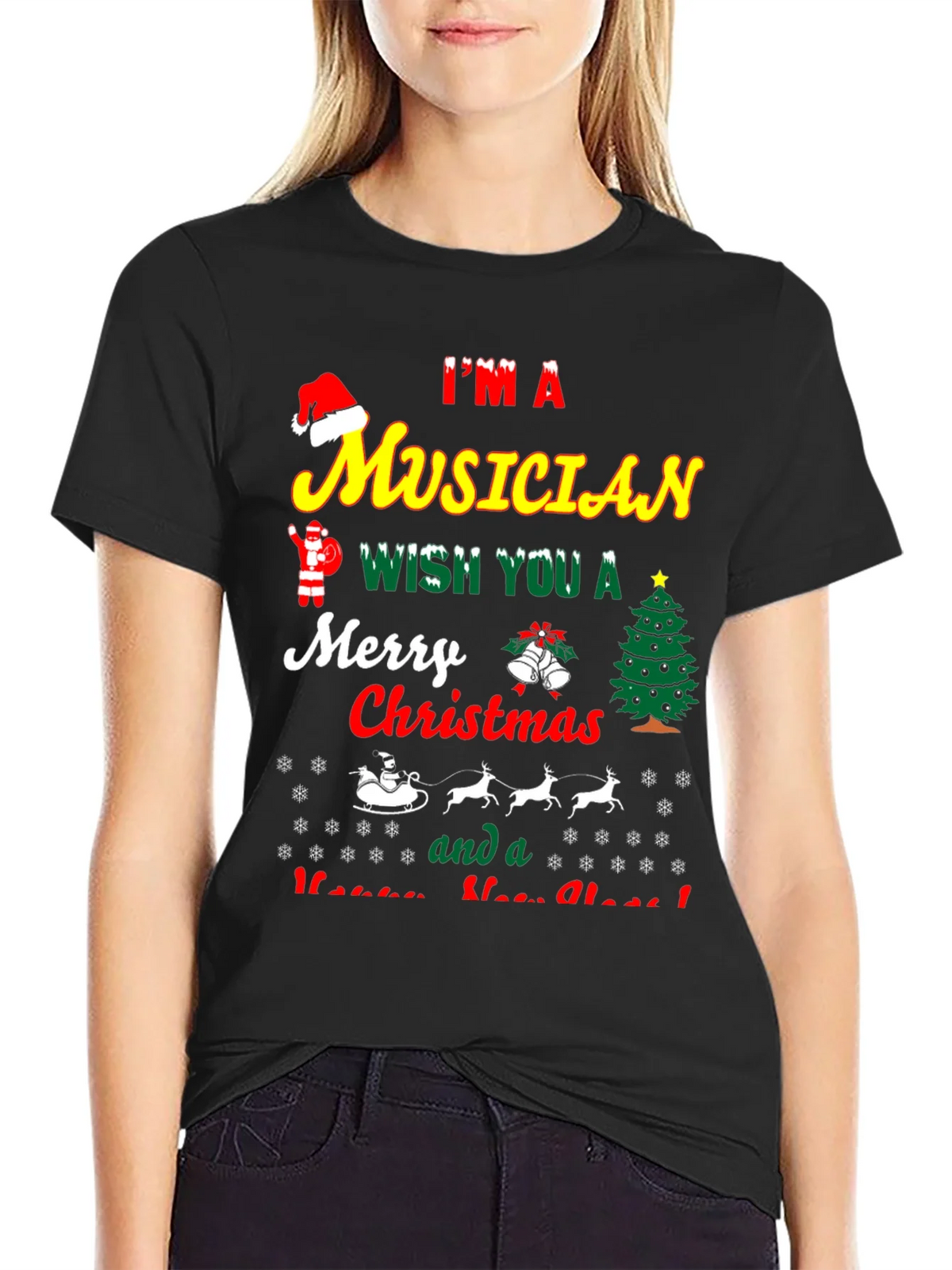 Im a Musician Merry Christmas T-Shirt product image 2