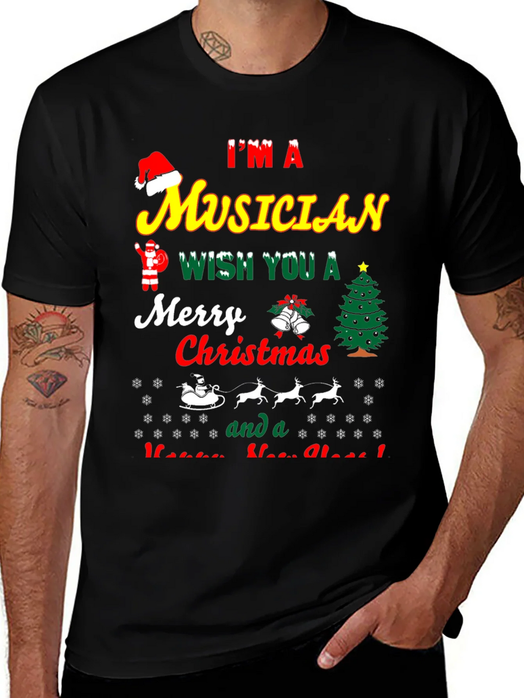 Im a Musician Merry Christmas T-Shirt product image 1