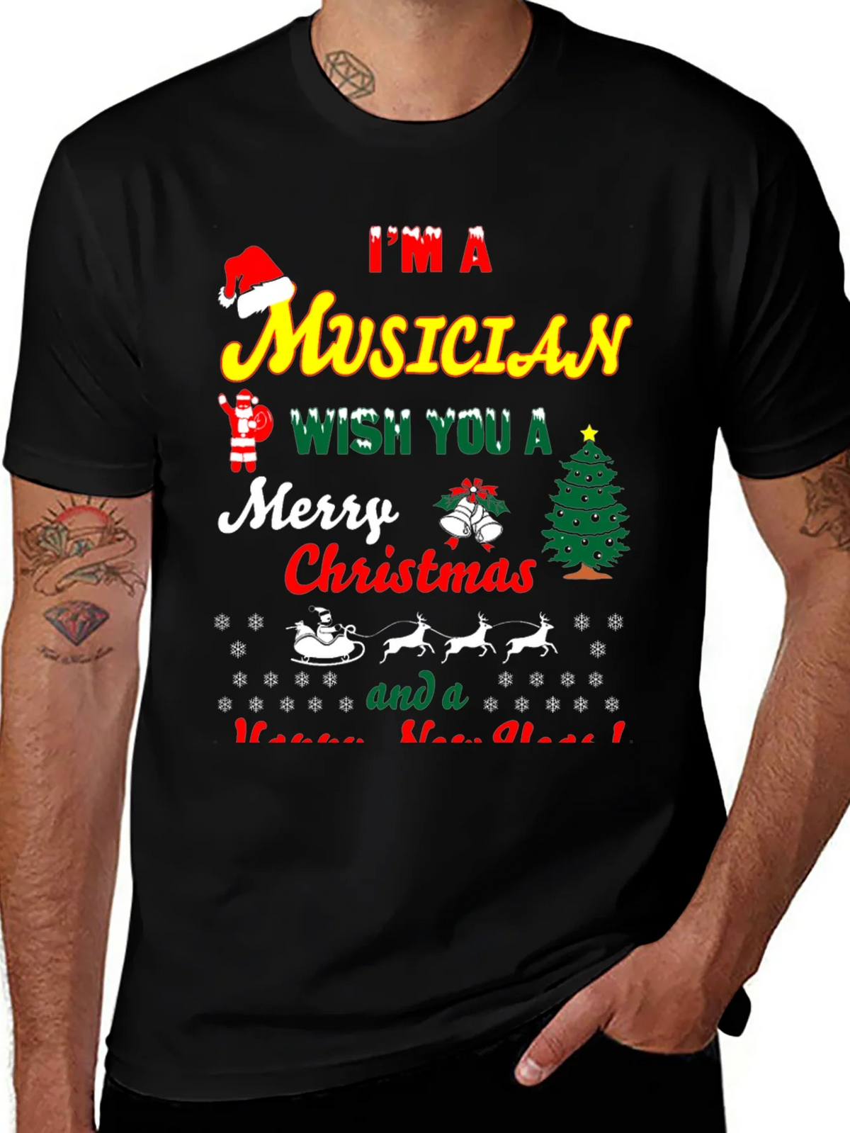 Im a Musician Merry Christmas T-Shirt product image 1