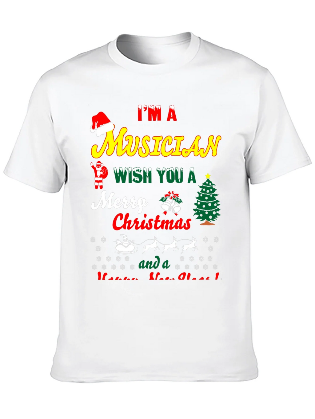 Im a Musician Merry Christmas T-Shirt product image 9
