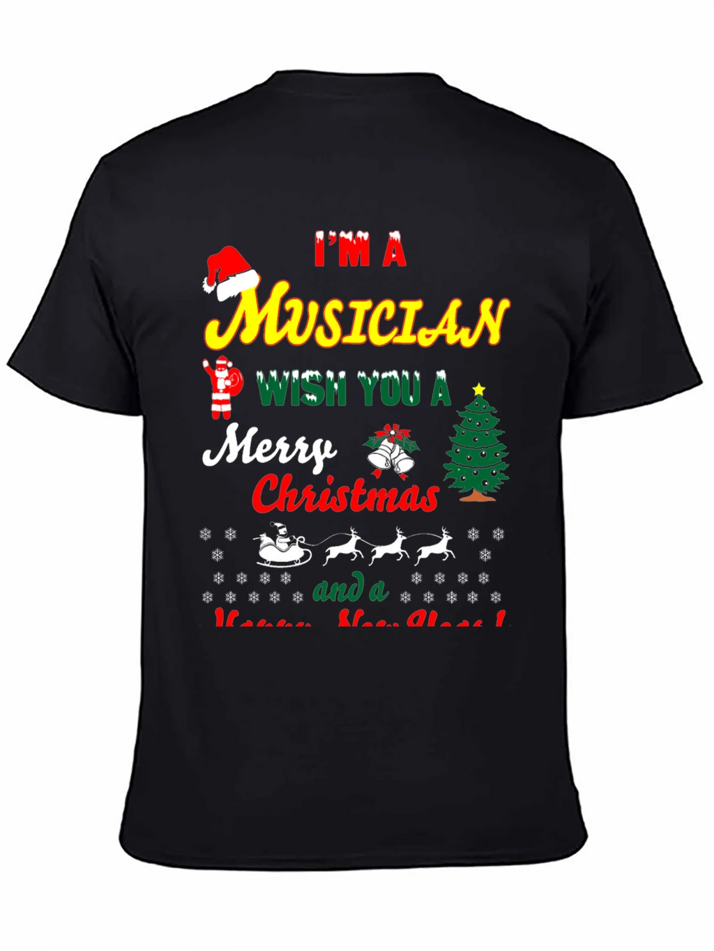 Im a Musician Merry Christmas T-Shirt product image 4