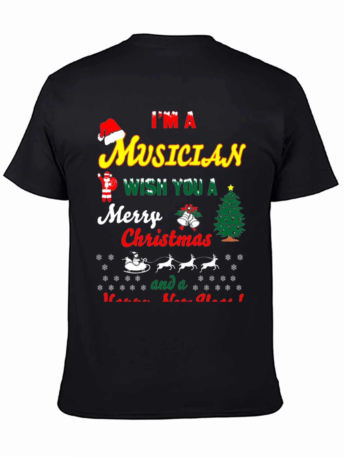Im a Musician Merry Christmas T-Shirt product image 4