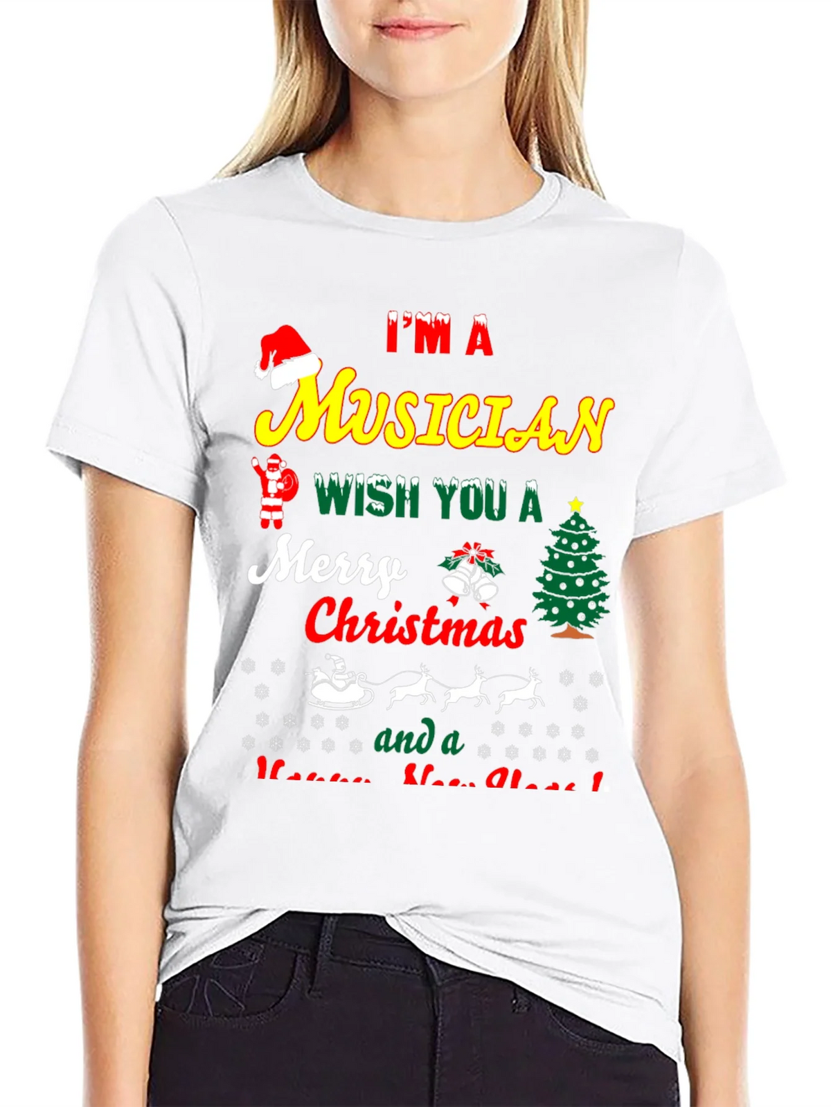 Im a Musician Merry Christmas T-Shirt product image 8