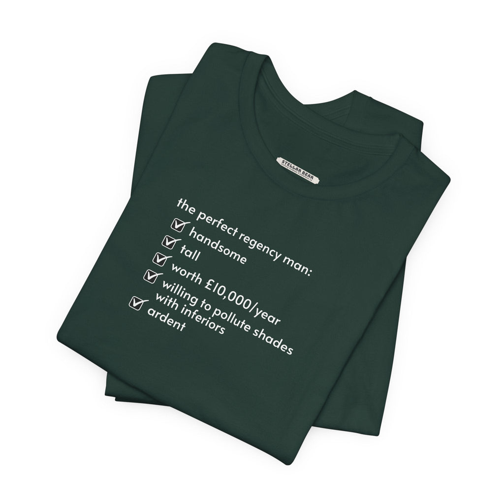 The Perfect Regency Man Checklist T-Shirt (Jane Austen) product image 4